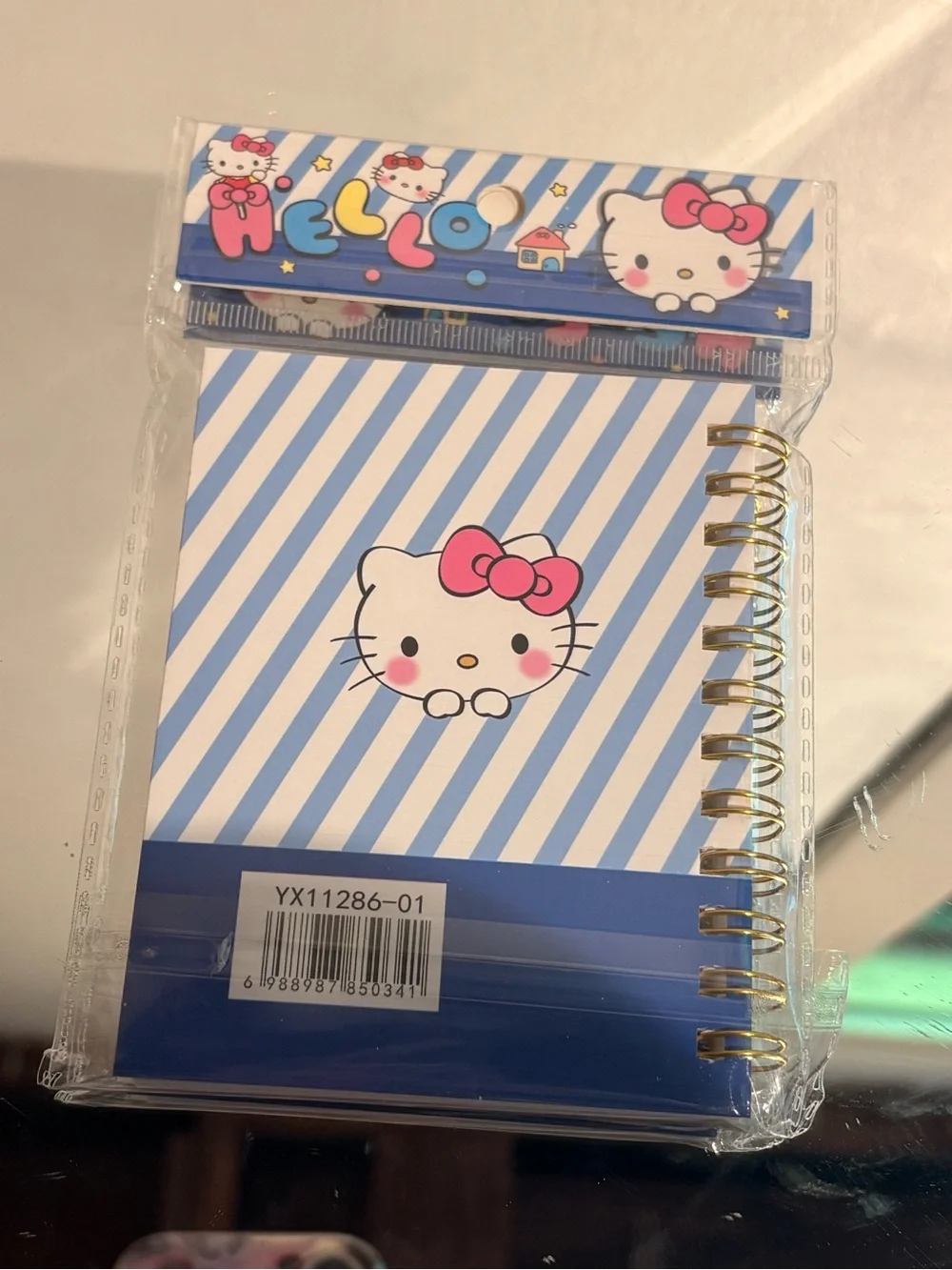 Hello kitty blue small spiral notebook
